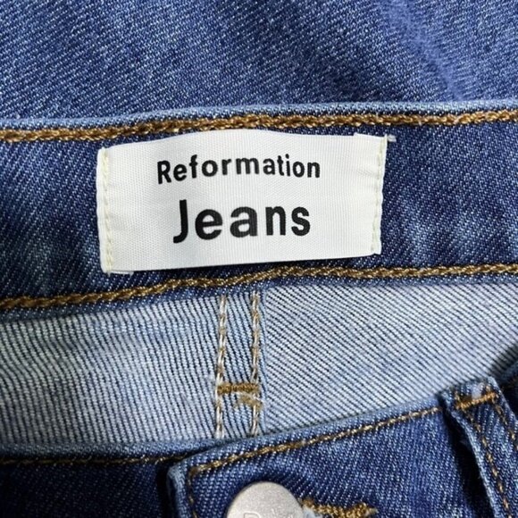 Reformation High Rise Skinny Cropped Jeans Geneva Wash Women Size 27 - Picture 8 of 10